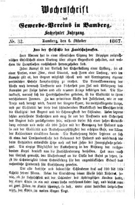 Wochenschrift des Gewerbe-Vereins Bamberg Sonntag 6. Oktober 1867