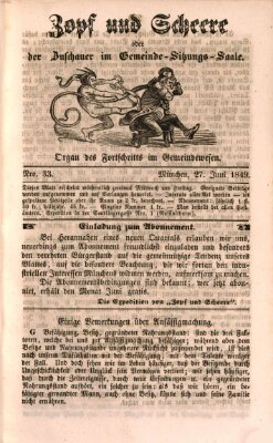 Der Beobachter im Gemeinde- und Gewerbewesen Mittwoch 27. Juni 1849