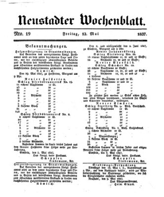 Neustadter Wochenblatt Freitag 12. Mai 1837