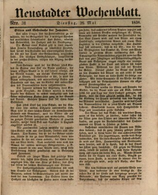 Neustadter Wochenblatt Dienstag 29. Mai 1838