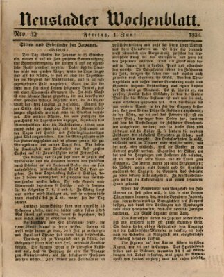 Neustadter Wochenblatt Freitag 1. Juni 1838