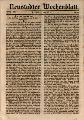 Neustadter Wochenblatt Freitag 10. Mai 1839