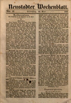 Neustadter Wochenblatt Dienstag 14. Mai 1839