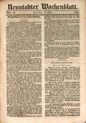 Neustadter Wochenblatt Freitag 8. Mai 1840