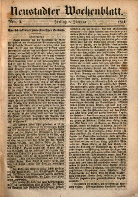 Neustadter Wochenblatt Freitag 8. Januar 1841