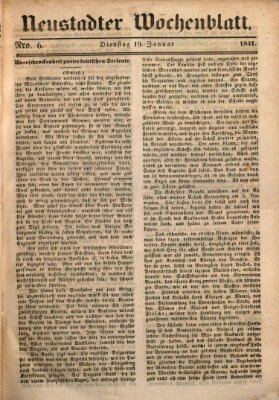 Neustadter Wochenblatt Dienstag 19. Januar 1841