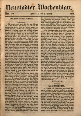 Neustadter Wochenblatt Freitag 5. März 1841