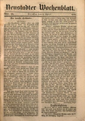 Neustadter Wochenblatt Dienstag 6. April 1841