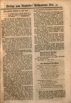 Neustadter Wochenblatt Freitag 30. April 1841