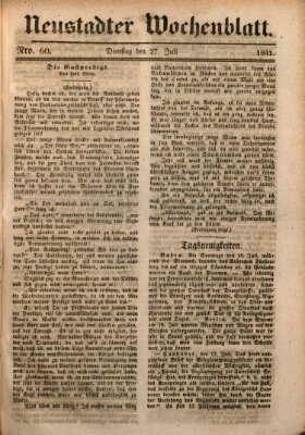 Neustadter Wochenblatt Dienstag 27. Juli 1841