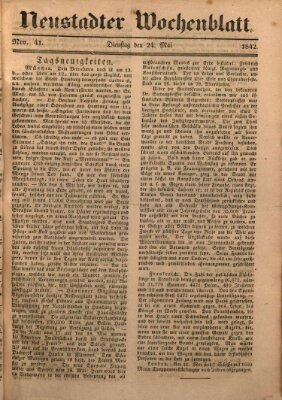 Neustadter Wochenblatt Dienstag 24. Mai 1842