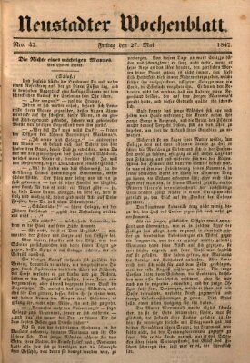 Neustadter Wochenblatt Freitag 27. Mai 1842