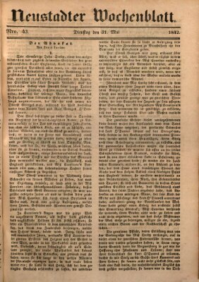 Neustadter Wochenblatt Dienstag 31. Mai 1842