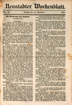 Neustadter Wochenblatt Dienstag 29. November 1842