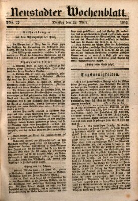 Neustadter Wochenblatt Dienstag 28. März 1843