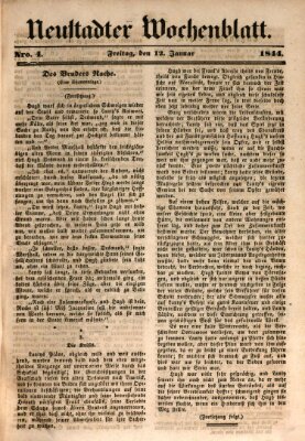 Neustadter Wochenblatt Freitag 12. Januar 1844