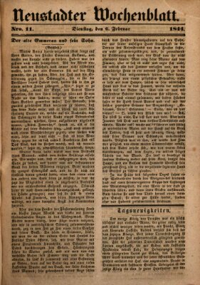 Neustadter Wochenblatt Dienstag 6. Februar 1844