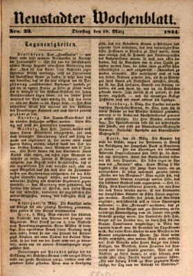 Neustadter Wochenblatt Dienstag 19. März 1844