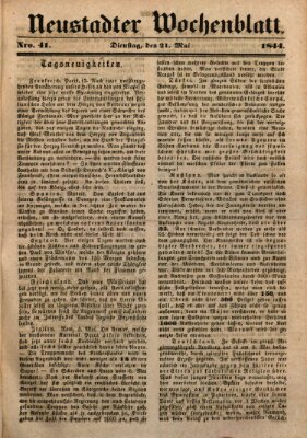 Neustadter Wochenblatt Dienstag 21. Mai 1844