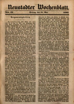 Neustadter Wochenblatt Freitag 31. Mai 1844