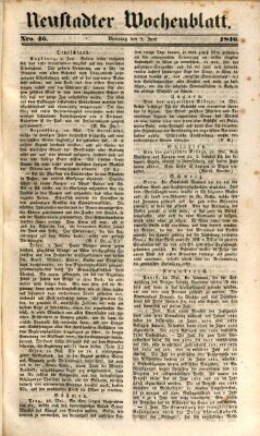 Neustadter Wochenblatt Dienstag 9. Juni 1846