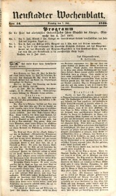 Neustadter Wochenblatt Dienstag 7. Juli 1846