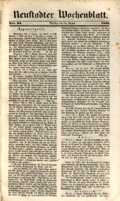 Neustadter Wochenblatt Dienstag 11. August 1846