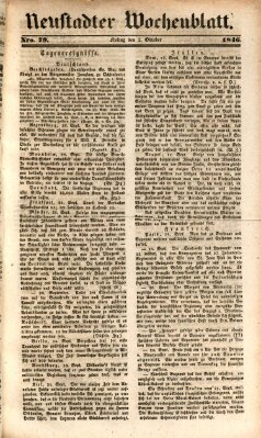 Neustadter Wochenblatt Freitag 2. Oktober 1846