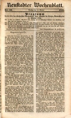 Neustadter Wochenblatt Dienstag 13. Oktober 1846