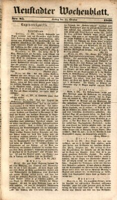 Neustadter Wochenblatt Freitag 23. Oktober 1846