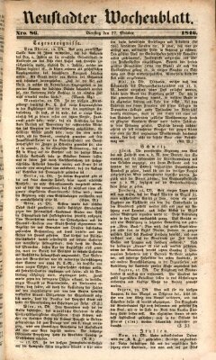 Neustadter Wochenblatt Dienstag 27. Oktober 1846