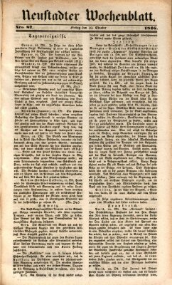 Neustadter Wochenblatt Freitag 30. Oktober 1846