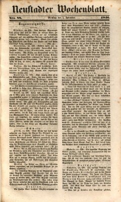 Neustadter Wochenblatt Dienstag 3. November 1846