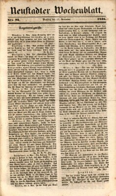 Neustadter Wochenblatt Dienstag 17. November 1846