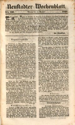 Neustadter Wochenblatt Dienstag 15. Dezember 1846