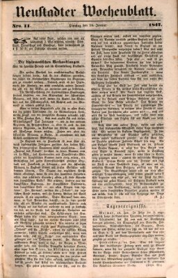 Neustadter Wochenblatt Dienstag 26. Januar 1847