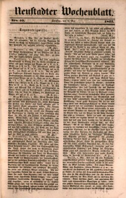 Neustadter Wochenblatt Samstag 8. Mai 1847