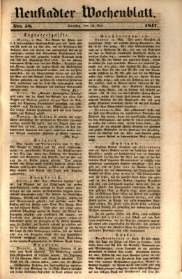 Neustadter Wochenblatt Samstag 15. Mai 1847