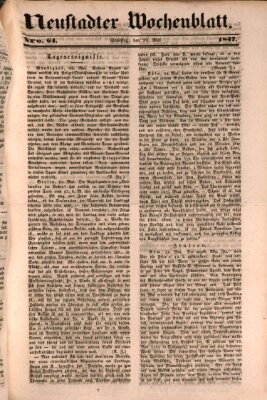 Neustadter Wochenblatt Samstag 29. Mai 1847