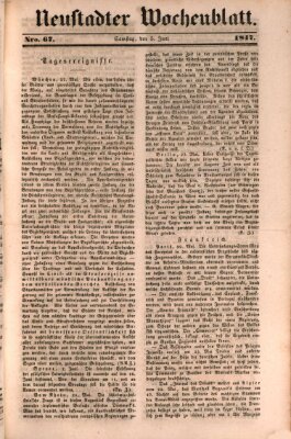 Neustadter Wochenblatt Samstag 5. Juni 1847