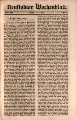 Neustadter Wochenblatt Dienstag 8. Juni 1847