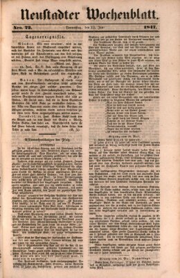 Neustadter Wochenblatt Donnerstag 17. Juni 1847