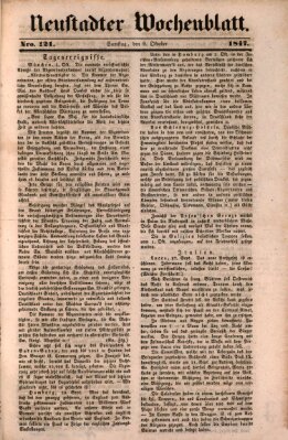 Neustadter Wochenblatt Samstag 9. Oktober 1847