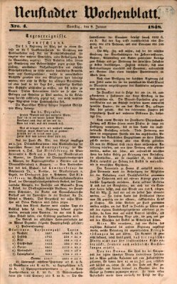 Neustadter Wochenblatt Samstag 8. Januar 1848