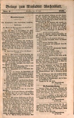 Neustadter Wochenblatt Samstag 29. Juli 1848