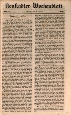 Neustadter Wochenblatt Dienstag 11. Januar 1848