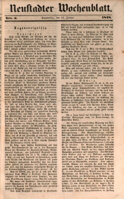 Neustadter Wochenblatt Donnerstag 13. Januar 1848