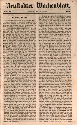 Neustadter Wochenblatt Donnerstag 20. Januar 1848