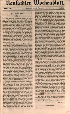 Neustadter Wochenblatt Samstag 29. Januar 1848