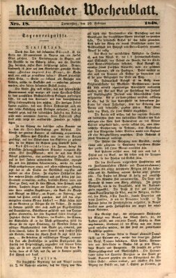 Neustadter Wochenblatt Donnerstag 10. Februar 1848